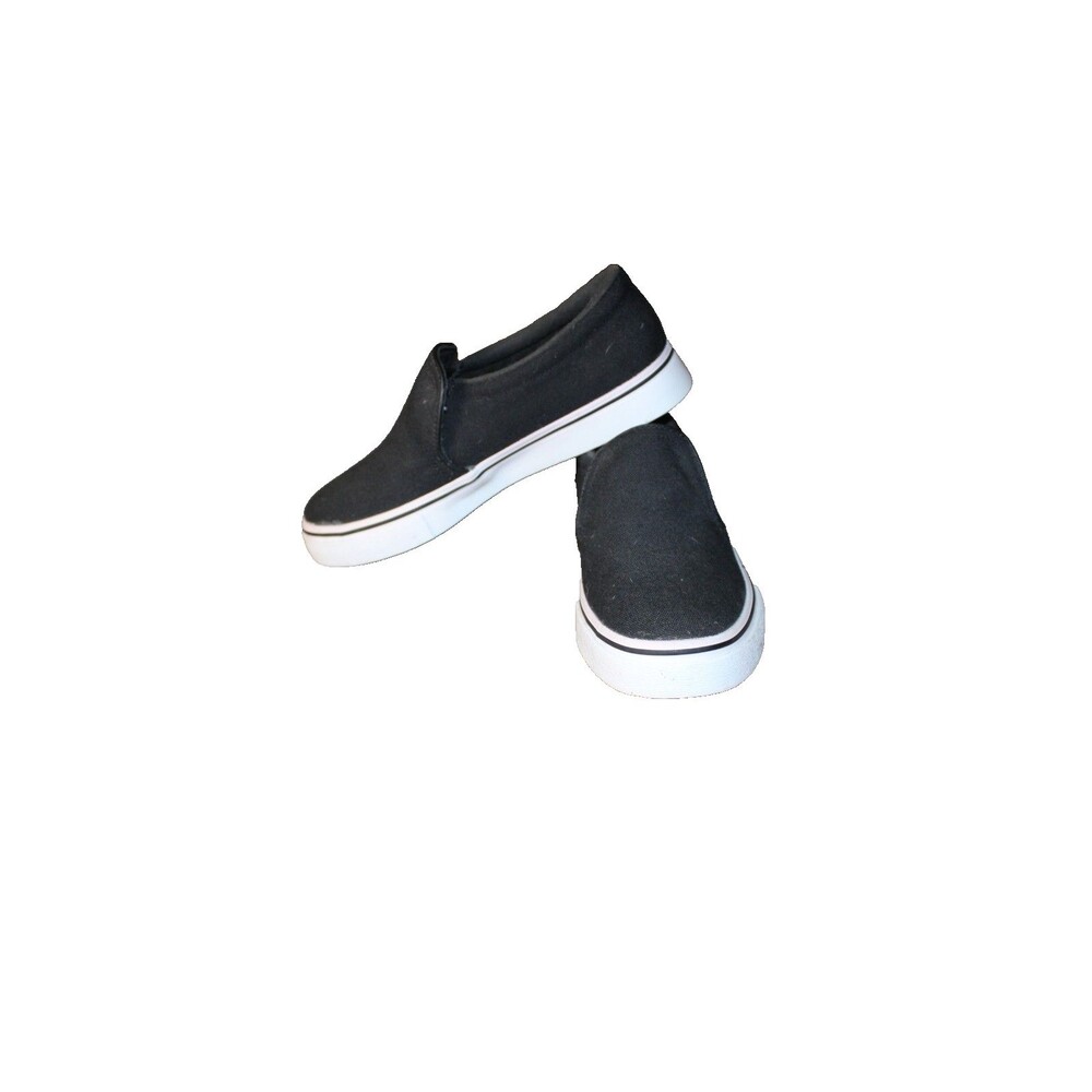 Nike Women's Court Royale Slip On Canvas Shoes  Size 6 Black White Classic